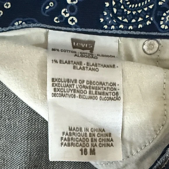 Levi Perfect Waist Straight Leg 525 Dark Blue Denim Jeans - Picture 4 of 9